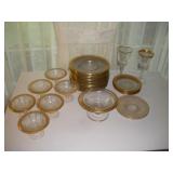 1930'S HEISEY GOLD TRIMMED DISHWARE
