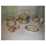GOLD TRIMMED SERVERS AND VASE