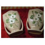 1 PAIR OF HULL POTTERY ROSELLA FLOWER VASES