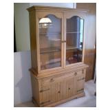 OAK CHINA CABINET  42X16X68