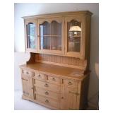 OAK CHINA CABINET  56X20X72