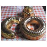 3) COPPER CLAD JELLO MOLDS