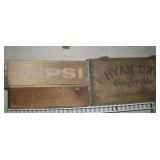 3-WOODEN HYAN GINGER ALE-PEPSI & EXPLOSIVE CRATES