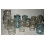 11- SNAP LID CANNING JARS 1/2 GALLON QUARTS & PINT