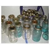 16-QT MASON JARS W/EXTRA RINGS