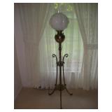Early 20th Century Electrified 5 ft Oil Lamp