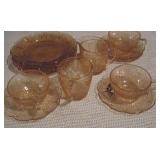 PINK DEPRESSION JEANNETTE GLASS CHILDS DISH SET