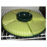 MID CENTURY MODERN JEANNETTE GLASS LAZY SUSAN