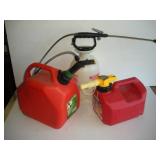 GAS CANS AND GARDEN SPRAYER