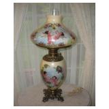 Early 20th Century Electrified Oil Table Lamp