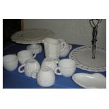 12 PCS WESTMORELAND MILK GLASS