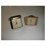 VINTAGE ELGIN AND BRADLEY WIND UP DESK CLOCKS