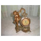 LATE 1800's NEW HAVEN CHERUB DESK CLOCK