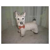 VINTAGE SCOTTIE CEMENT DOG 10 IN TALL