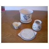 PFALTZGRAFF  CANDLE HOLDERS AND FLOWER POT