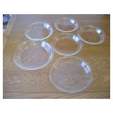 (6) PYREX GLASS PIE PANS