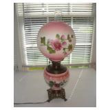 VINTAGE 'GONE W/ THE WIND' OIL LAMP W/