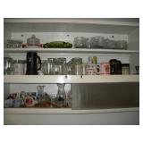 GLASSWARE (CONTENTS OF CABINET)
