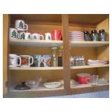 PLATES AND MUGS CONTENTS OF CABINET