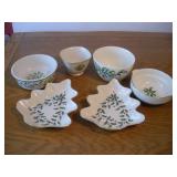 ;ENOX CHRISTMAS SERVING DISHES AND BOWLS
