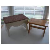 OAK AND PINE STEP STOOLS