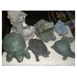 TURTLE & FROG YARD ORNAMENTS