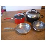 STAINLESS STEEL PAN W/ SAUCE POTS
