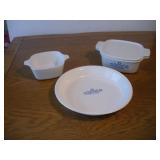 (2) CORNINGWARE  CASEROLE DISHES W/