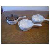 (3) CORNINGWARE  CASEROLE DISHES