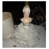 VINTAGE CHALKWARE DOLL LAMP
