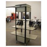 HARLEY DAVIDSON DISPLAY SHELF ON CASTERS