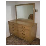 BASSETT MID CENTURY MODERN MAHOGANY DOUBLE--