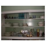 GLASSWARE CONTENTS OF CABINET