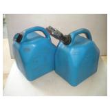 2 5 GAL PLASTIC KEROSENE CANS