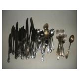 SILVER PLATE AND STAINLESS FLATWARE