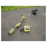 RYOBI 40V CORDLESS TRIMMER W/ 2 BATT AND