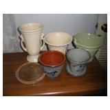 FLOWER POTS  LARGEST 8IN