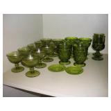 ASSORTED GREEN GLASS