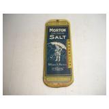 VINTAGE MORTAN SALT METAL THERMOMETER