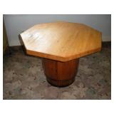VINTAGE WOODEN NAIL KEG BASE COFFEE TABLE W/