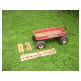 BIG FOOT 3FT METAL WAGON W/ WOODEN SIDES