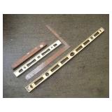 LEVELS AND FRAMING SQUARE