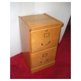 OAK 2 DRAWER FILING CABINET 16X16X29