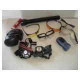 SAFTEY GLASSES AND FLASHLIGHTS