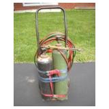 OXYGEN / ACETELENE TORCH SET W/ TANK CART