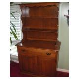 2 PC MAPLE CHINA CABINET  36X18X86