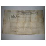 1780 HAND WRITTEN DEED FOR SOUTH HAMPTON ---