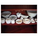 ASSORTED MILK GLASS