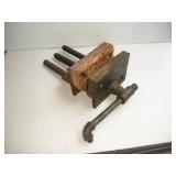 UNDER THE BENCH VISE W/ 8IN JAW