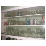 GLASSWARE CONTENTS OF CABINET